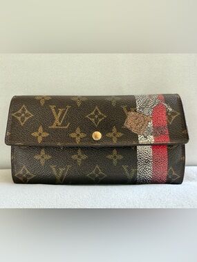 Louis Vuitton Monogram Groom Portefeiulle Sarah Long Bifold Wallet 😍